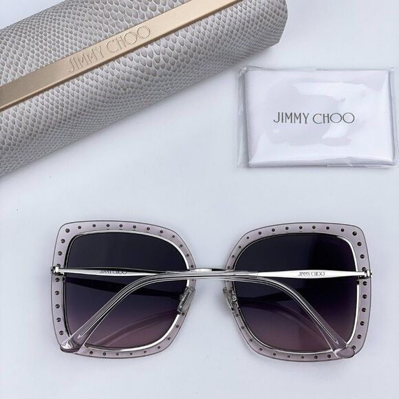 SALE! NEW Jimmy Choo DANY/S KTS Palladium Lilac Violet Square Women Sunglasses main image 13